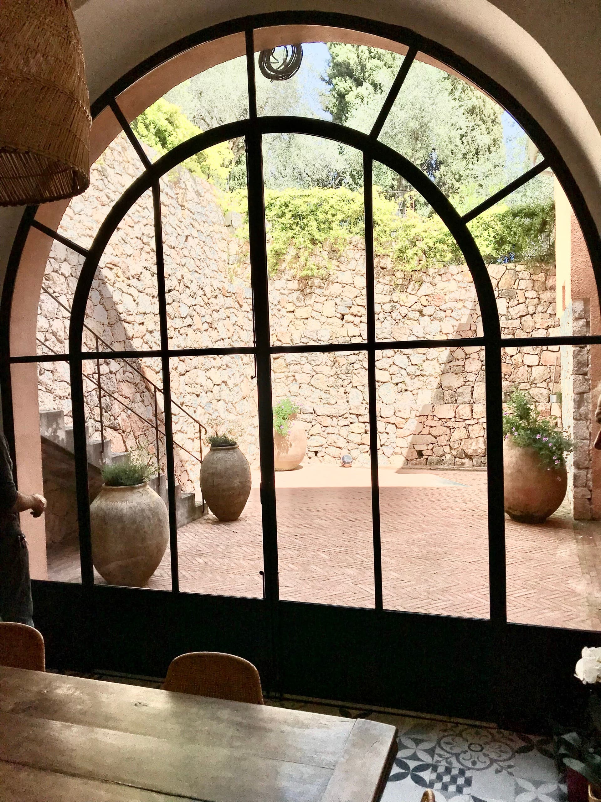 Porte vitrée en fer forgé sur mesure